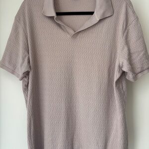 Zara Jacquard Polo Shirt - Lilac/Grey
